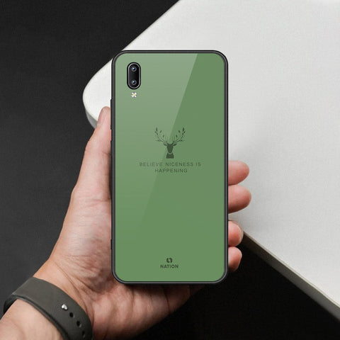 Vivo Y91 (Without Logo Hole) Cover - Nice Series - HQ Ultra Shine Premium Infinity Glass Soft Silicon Borders Case
