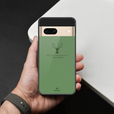 Google Pixel 7 Cover - Nice Series - HQ Ultra Shine Premium Infinity Glass Soft Silicon Borders Case