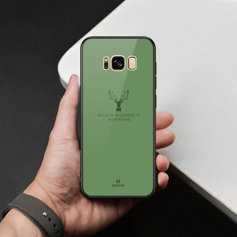 Samsung Galaxy S8 Plus Cover - Nice Series - HQ Ultra Shine Premium Infinity Glass Soft Silicon Borders Case