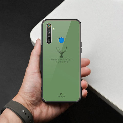 Realme 5 Cover - Nice Series - HQ Ultra Shine Premium Infinity Glass Soft Silicon Borders Case