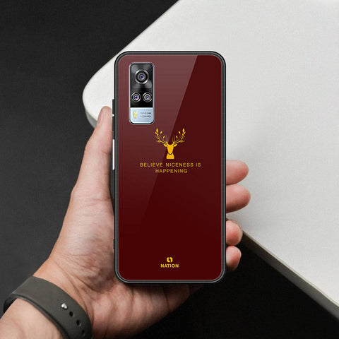 Vivo Y33 Cover - Nice Series - HQ Ultra Shine Premium Infinity Glass Soft Silicon Borders Case