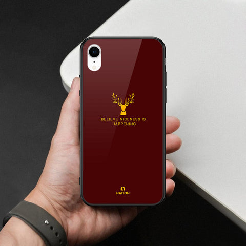 iPhone XR - Nice Series - HQ Ultra Shine Premium Infinity Glass Soft Silicon Borders Case