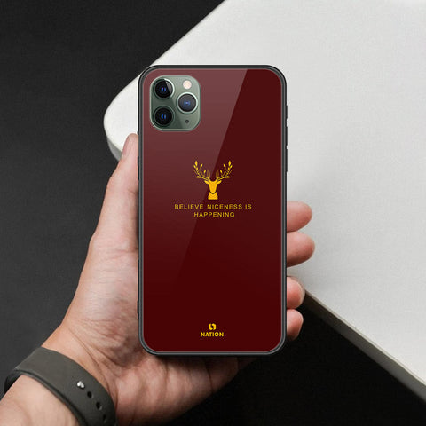 iPhone 11 Pro - Nice Series - HQ Ultra Shine Premium Infinity Glass Soft Silicon Borders Case