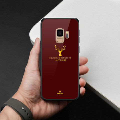 Samsung Galaxy S9 Cover - Nice Series - HQ Ultra Shine Premium Infinity Glass Soft Silicon Borders Case