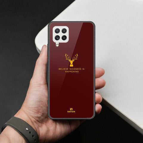 Samsung Galaxy M22 Cover - Nice Series - HQ Ultra Shine Premium Infinity Glass Soft Silicon Borders Case