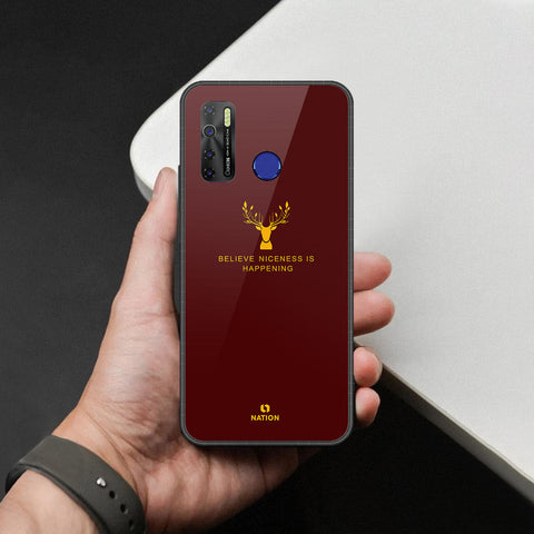 Infinix Hot 9 Pro Cover - Nice Series - HQ Ultra Shine Premium Infinity Glass Soft Silicon Borders Case
