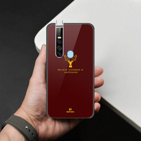 Tecno Camon 15 Premier Cover - Nice Series - HQ Ultra Shine Premium Infinity Glass Soft Silicon Borders Case