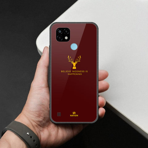Realme C21 Cover - Nice Series - HQ Ultra Shine Premium Infinity Glass Soft Silicon Borders Case
