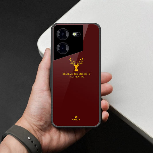 Tecno Pova 5 Pro Cover - Nice Series - HQ Ultra Shine Premium Infinity Glass Soft Silicon Borders Case (Fast Delivery)