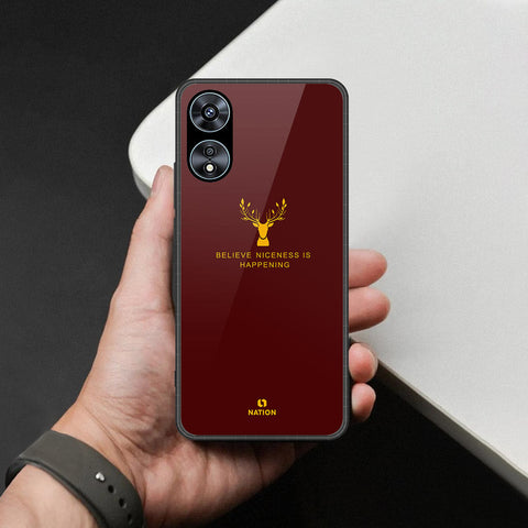 Oppo A78 4G Cover - Nice Series - HQ Ultra Shine Premium Infinity Glass Soft Silicon Borders Case