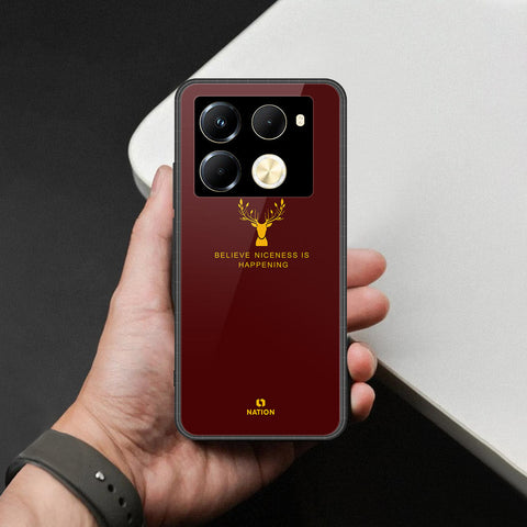 Infinix Note 40 Pro Cover - Nice Series - HQ Ultra Shine Premium Infinity Glass Soft Silicon Borders Case