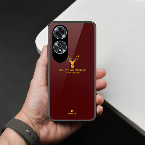Oppo A60 Cover - Nice Series - HQ Ultra Shine Premium Infinity Glass Soft Silicon Borders Case