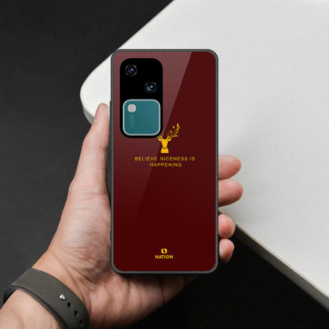 Vivo S18 Cover - Nice Series - HQ Ultra Shine Premium Infinity Glass Soft Silicon Borders Case