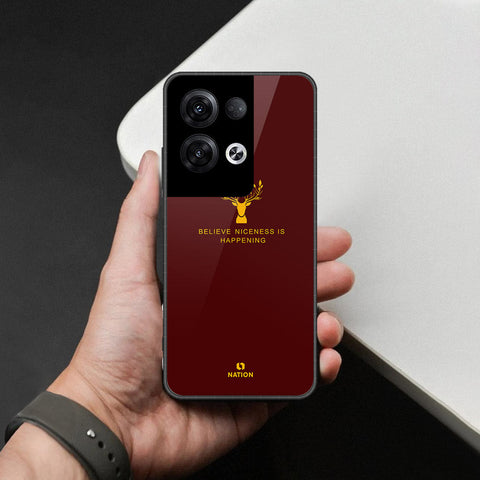 Oppo Reno 8 Pro Plus Cover - Nice Series - HQ Ultra Shine Premium Infinity Glass Soft Silicon Borders Case
