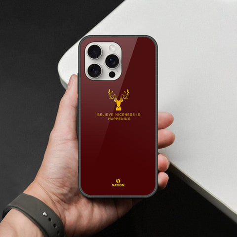 iPhone 16 Pro Max - Nice Series - HQ Ultra Shine Premium Infinity Glass Soft Silicon Borders Case