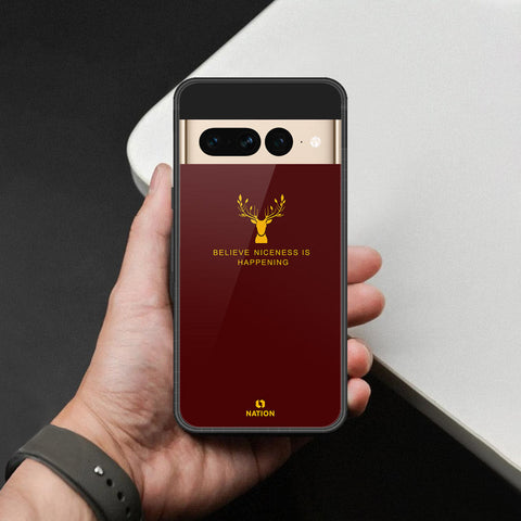 Google Pixel 7 Pro Cover - Nice Series - HQ Ultra Shine Premium Infinity Glass Soft Silicon Borders Case