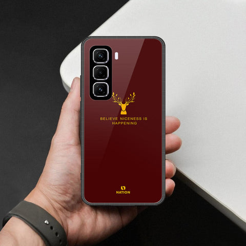 Infinix Hot 50 Pro Plus Cover - Nice Series - HQ Ultra Shine Premium Infinity Glass Soft Silicon Borders Case