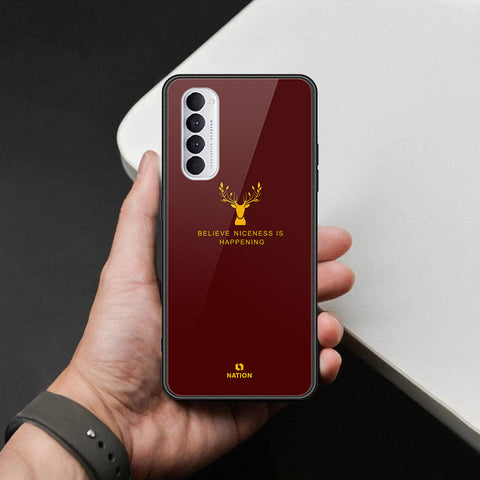 Oppo Reno 4 Pro Cover - Nice Series - HQ Ultra Shine Premium Infinity Glass Soft Silicon Borders Case