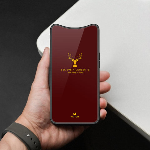 Oppo Find X Cover - Nice Series - HQ Ultra Shine Premium Infinity Glass Soft Silicon Borders Case