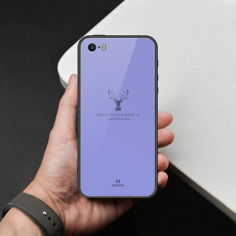 iPhone SE / 5s / 5 - Nice Series - HQ Ultra Shine Premium Infinity Glass Soft Silicon Borders Case