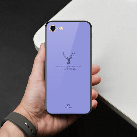 iPhone 8 / 7 - Nice Series - HQ Ultra Shine Premium Infinity Glass Soft Silicon Borders Case