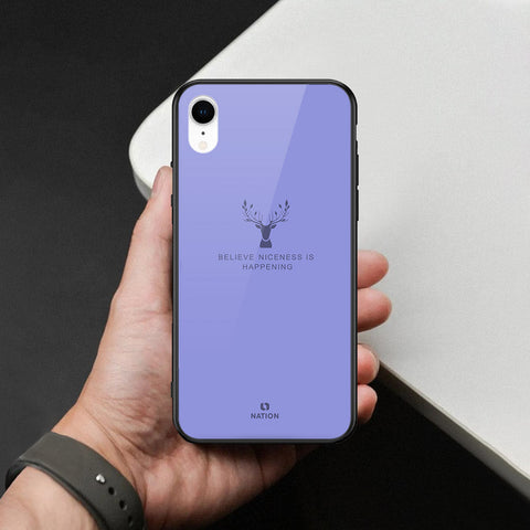 iPhone XR - Nice Series - HQ Ultra Shine Premium Infinity Glass Soft Silicon Borders Case