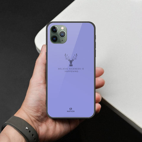 iPhone 11 Pro Max - Nice Series - HQ Ultra Shine Premium Infinity Glass Soft Silicon Borders Case