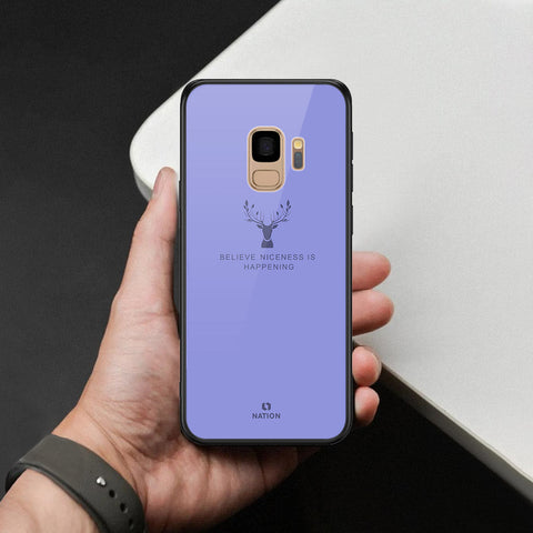 Samsung Galaxy S9 Cover - Nice Series - HQ Ultra Shine Premium Infinity Glass Soft Silicon Borders Case