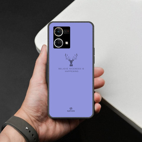 Oppo Reno 7 4G Cover - Nice Series - HQ Ultra Shine Premium Infinity Glass Soft Silicon Borders Case