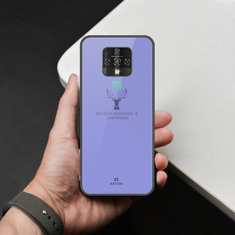 Tecno Camon 16 Cover - Nice Series - HQ Ultra Shine Premium Infinity Glass Soft Silicon Borders Case