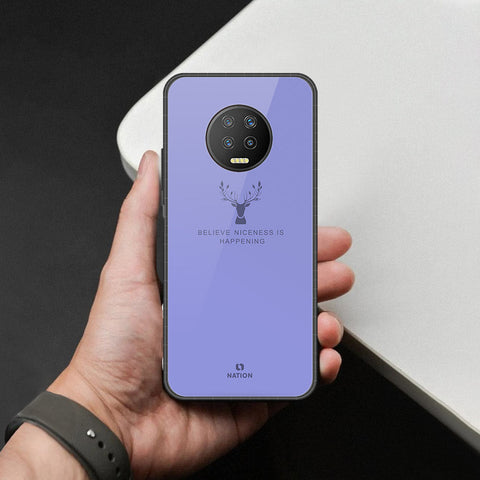 Infinix Note 7 Cover - Nice Series - HQ Ultra Shine Premium Infinity Glass Soft Silicon Borders Case