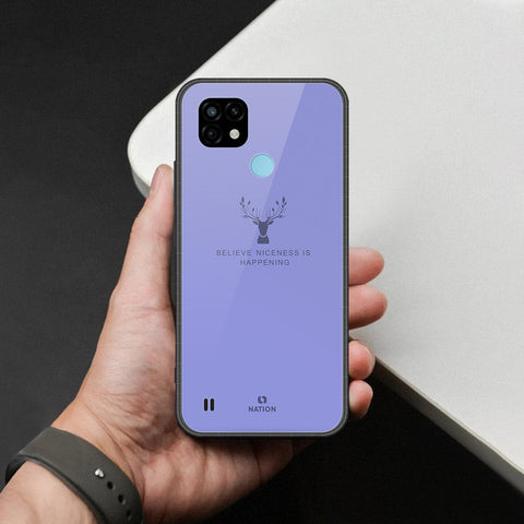 Realme C21 Cover - Nice Series - HQ Ultra Shine Premium Infinity Glass Soft Silicon Borders Case