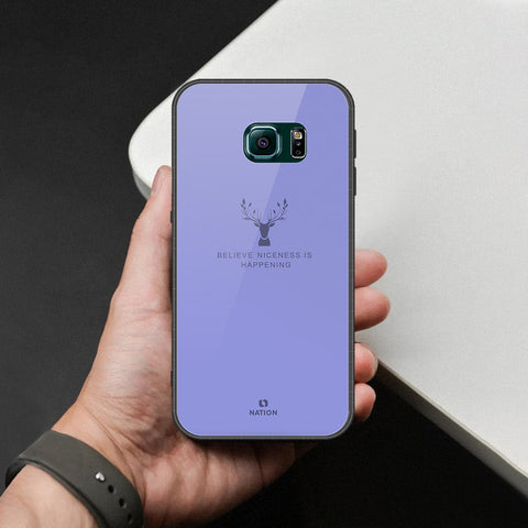 Samsung Galaxy S6 Edge Cover - Nice Series - HQ Ultra Shine Premium Infinity Glass Soft Silicon Borders Case