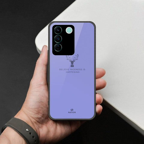 Vivo V27e Cover - Nice Series - HQ Ultra Shine Premium Infinity Glass Soft Silicon Borders Case