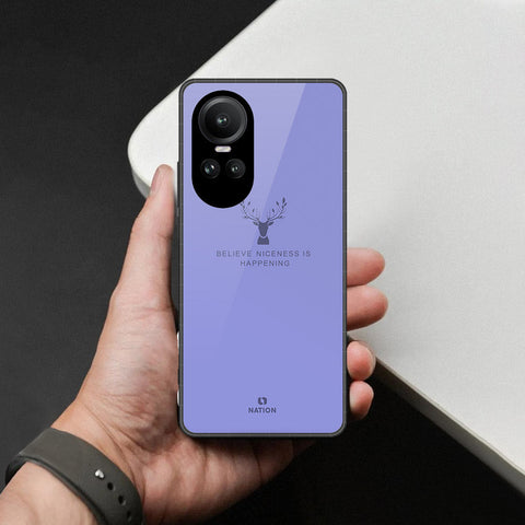 Oppo Reno 10 Pro Cover - Nice Series - HQ Ultra Shine Premium Infinity Glass Soft Silicon Borders Case
