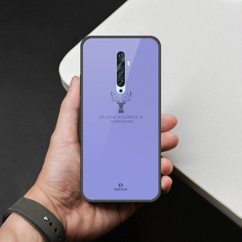 Oppo Reno 2 Cover - Nice Series - HQ Ultra Shine Premium Infinity Glass Soft Silicon Borders Case