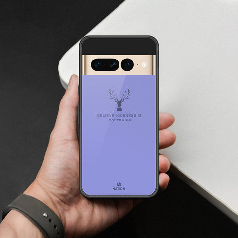 Google Pixel 7 Pro Cover - Nice Series - HQ Ultra Shine Premium Infinity Glass Soft Silicon Borders Case
