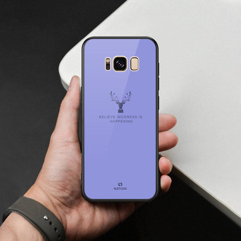 Samsung Galaxy S8 Cover - Nice Series - HQ Ultra Shine Premium Infinity Glass Soft Silicon Borders Case