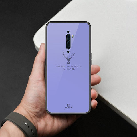 Oppo Reno 2Z Cover - Nice Series - HQ Ultra Shine Premium Infinity Glass Soft Silicon Borders Case