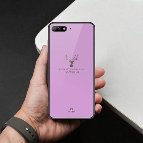 Huawei Y6 Prime 2018 Cover - Nice Series - HQ Ultra Shine Premium Infinity Glass Soft Silicon Borders Case