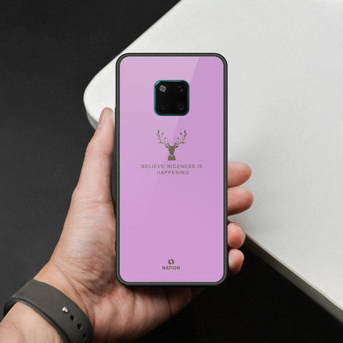 Huawei Mate 20 Pro Cover - Nice Series - HQ Ultra Shine Premium Infinity Glass Soft Silicon Borders Case