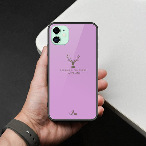 iPhone 11 - Nice Series - HQ Ultra Shine Premium Infinity Glass Soft Silicon Borders Case