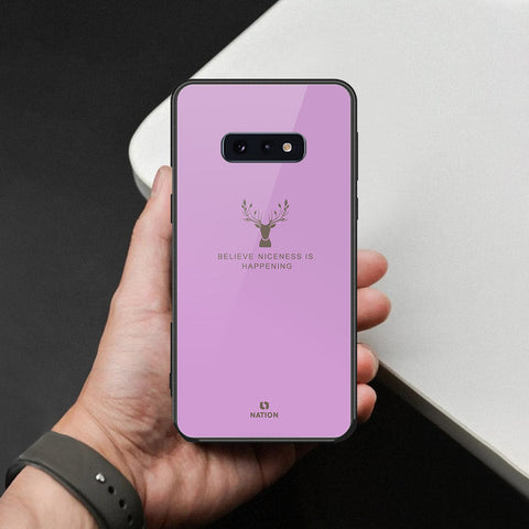 Samsung Galaxy S10e Cover - Nice Series - HQ Ultra Shine Premium Infinity Glass Soft Silicon Borders Case