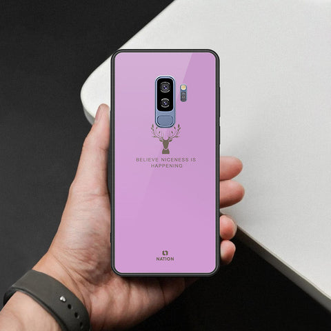 Samsung Galaxy S9 Plus Cover - Nice Series - HQ Ultra Shine Premium Infinity Glass Soft Silicon Borders Case