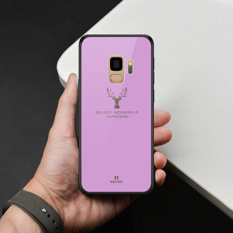 Samsung Galaxy S9 Cover - Nice Series - HQ Ultra Shine Premium Infinity Glass Soft Silicon Borders Case