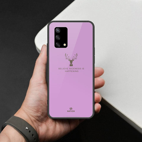 Oppo F19s Cover - Nice Series - HQ Ultra Shine Premium Infinity Glass Soft Silicon Borders Case