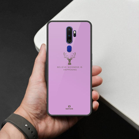 Oppo A9 2020 Cover - Nice Series - HQ Ultra Shine Premium Infinity Glass Soft Silicon Borders Case