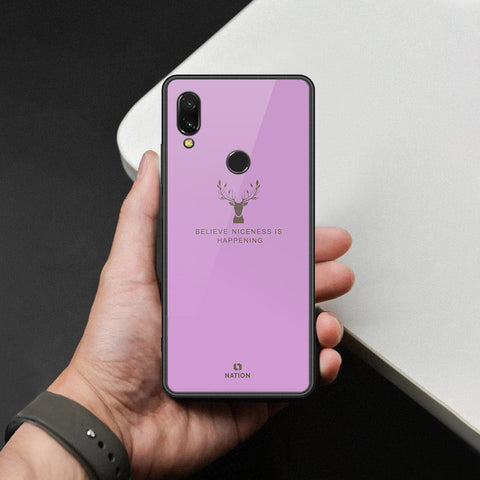 Xiaomi Redmi 7 Cover - Nice Series - HQ Ultra Shine Premium Infinity Glass Soft Silicon Borders Case