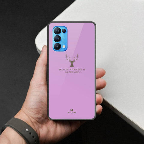 Oppo Reno 5 Pro 5G Cover - Nice Series - HQ Ultra Shine Premium Infinity Glass Soft Silicon Borders Case