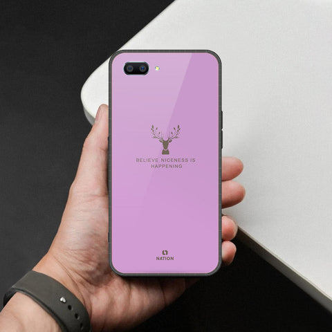 Oppo A5 Cover - Nice Series - HQ Ultra Shine Premium Infinity Glass Soft Silicon Borders Case